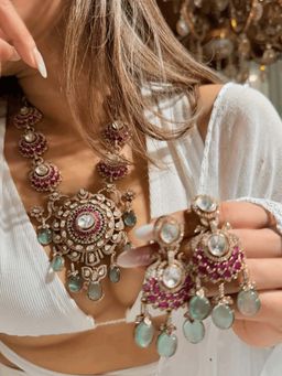 ILLUMINATE JEWELLERY - Bekhoob Multicolor Necklace with Earrings