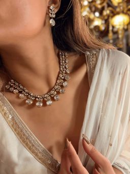 ILLUMINATE JEWELLERY - Moissanite Necklace with Earrings