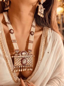 ILLUMINATE JEWELLERY - Motilal Pearl Necklace with Earrings