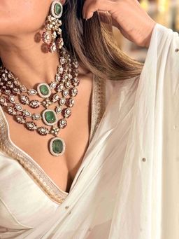 ILLUMINATE JEWELLERY - Ridhima Multicolor Necklace with Earrings