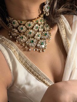 ILLUMINATE JEWELLERY - Zaara Zewar Multicolor Choker with Earrings