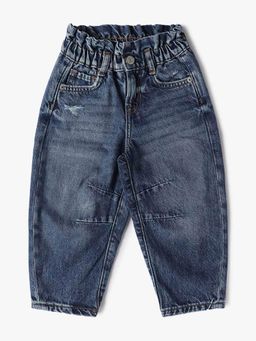 GAP - Girls Blue Lightly Washed Distressed Relaxed Jeans