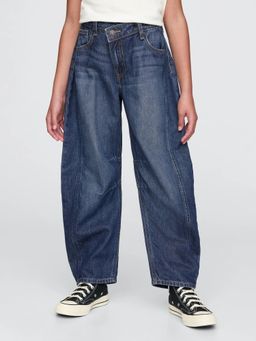 GAP - Girls Blue Loose Fit Mid-Rise Jeans