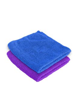 UMAI - Set Of 2 Small Face Towels Purple & Blue