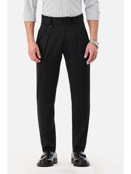 Snitch - Black Plain Relaxed Formal Trouser