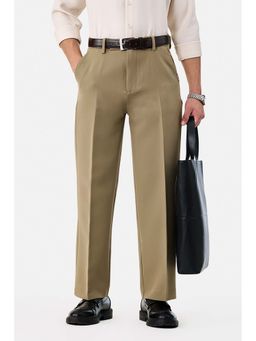 Snitch - Khaki Plain Flared Formal Trouser