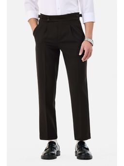 Snitch - Dark Brown Plain Relaxed Fromal Trouser