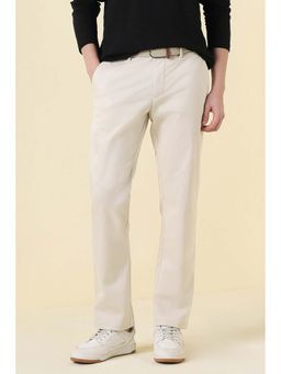 Allen Solly - Men Beige Solid Casual Trousers