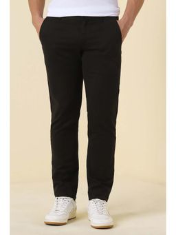 Allen Solly - Men Black Solid Casual Trousers