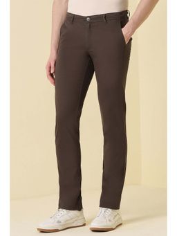 Allen Solly - Men Brown Solid Casual Trousers