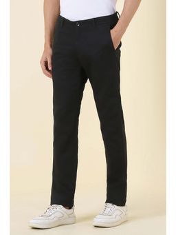 Allen Solly - Men Black Solid Casual Trousers