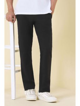Allen Solly - Men Black Solid Casual Trousers