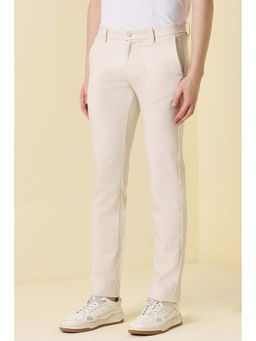 Allen Solly - Men Beige Solid Casual Trousers