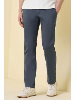 Allen Solly - Men Navy Blue Textured Casual Trousers