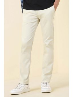 Allen Solly - Men Beige Textured Casual Trousers