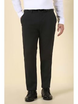 Allen Solly - Men Black Solid Formal Trousers