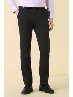 Allen Solly - Men Black Solid Formal Trousers