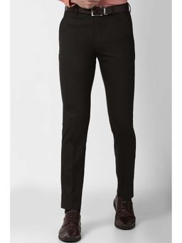 Peter England - Men Brown Solid Formal Trousers