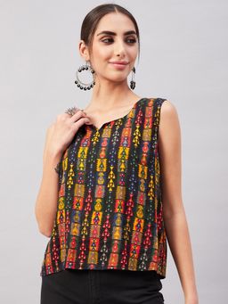 InWeave - Black Print Top