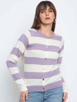 Club York - Purple Stripes Cardigan