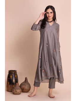 Karuna Khaitan - Grey Tarz Co-Ord (Set of 3)