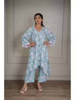 SHOP GULMOHAR - Pastel Blue Printed Co-Ord (Set of 2)