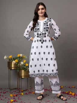 RAKHI APPARELS - White Co-Ord (Set of 2)
