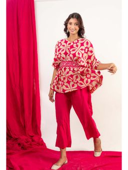 UNDYED - Dahlia Pink Hand Block Print Co-Ord (Set of 3)