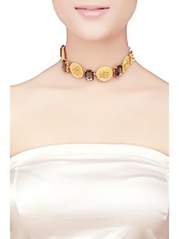 Nam Jewels - Sunflower Goddess Purple Choker