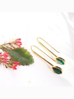 Nam Jewels - Emerald Green Drop Earrings