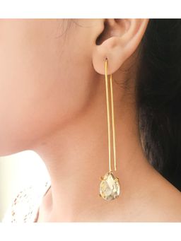 ORNAMAAS - Gold-Plated Topaz Drop Earrings