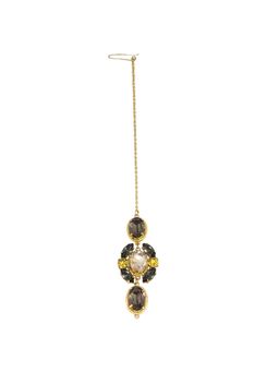 ORNAMAAS - Warina Black Topaz Maang Tikka