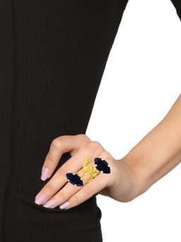 ORNAMAAS - Smoke Camel Desert Safari Navy Blue Ring