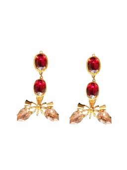Nam Jewels - Rose Blush Red Star Anise Earrings