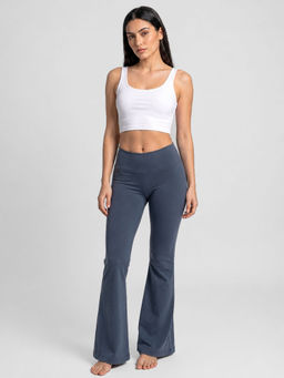 Chelvet - Blue Highwaisted Flared Tights