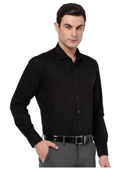AD By Arvind - Full Sleeves Solid Shirt Collar Black Men Formal Shirt