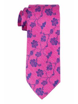The Tie Hub - Pink Flower Silk Necktie