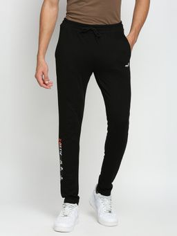 FITZ - Cotton Polyester Slim Fit French Terry Knit Joggers For Mens - Black