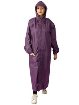 THE DRY CAPE - Womens Seam Sealed Raincoat With Pouch - Purple