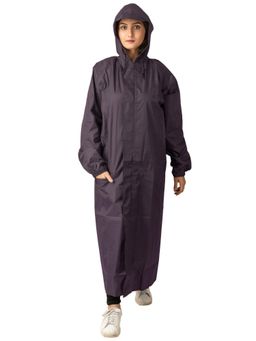 THE DRY CAPE - Womens Seam Sealed Raincoat With Pouch - Wine