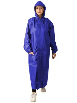 THE DRY CAPE - Womens Seam Sealed Raincoat With Pouch - Blue