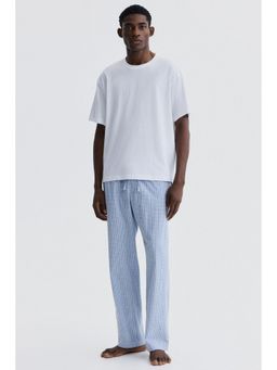 H&M - Men White Pyjama T-Shirt And Bottoms Set