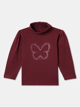 R&B - Cotton Wine Turtle Neck Girls Top