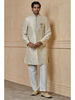 TASVA - Ivory Woven Sherwani and Pant