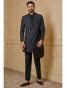TASVA - Black Embroidered Sherwani and Pant
