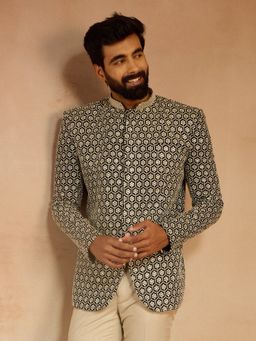 Vastramay - Black Embroidered Jodhpuri