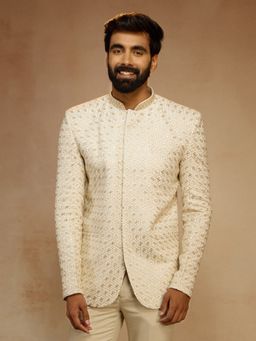 Vastramay - Off White Embroidered Jodhpuri