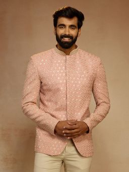Vastramay - Peach Embroidered Jodhpuri