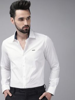 The Bear House - Men White Formal Shirt