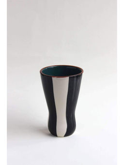 Freedom Tree - Glass Shape Ceramic Vase (Black and White)